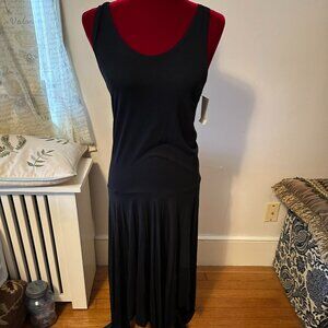 Calson long Black Sleeveless Dress size med NWT